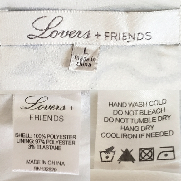 Lovers + Friends Blue & White Temple Mini Dress, Size L - Picture 15 of 16